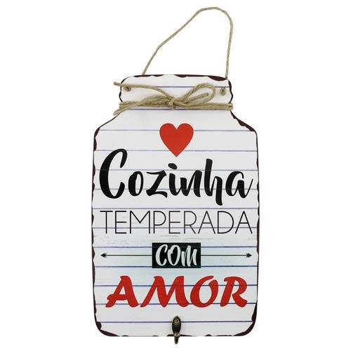 Cabideiro Cozinha Temperada Amor - The Home