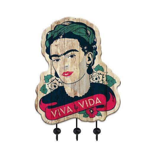 Cabideiro de Madeira Frida Kahlo - Viva La Vida