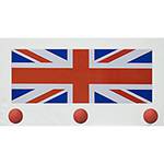 Cabideiro de Parede Flag England 3 Ganchos Branco - Kapos