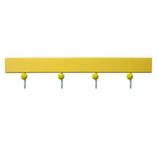 Cabideiro Yellow com 4 Ganchos 50x6x5cm
