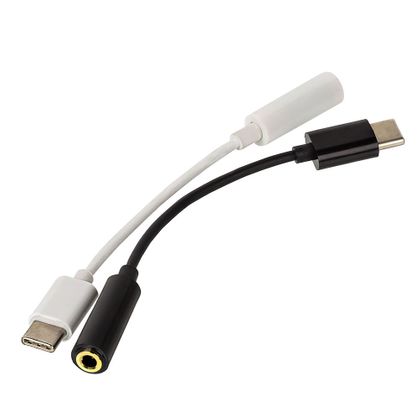 Cabo Adaptador USB-C para Fone de Ouvido P2 Branco