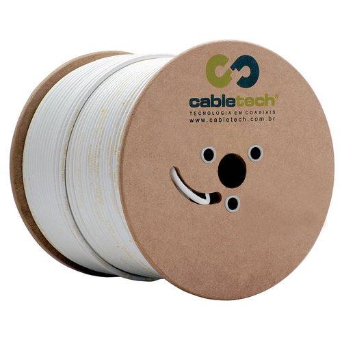 Cabo Coaxial Cabletech Rge-59 67% 305 Metros Branco 801216700p00cb22
