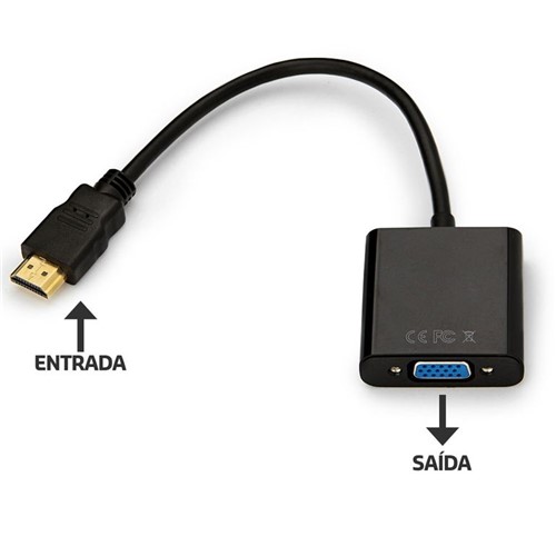 Cabo Conversor HDMI para VGA