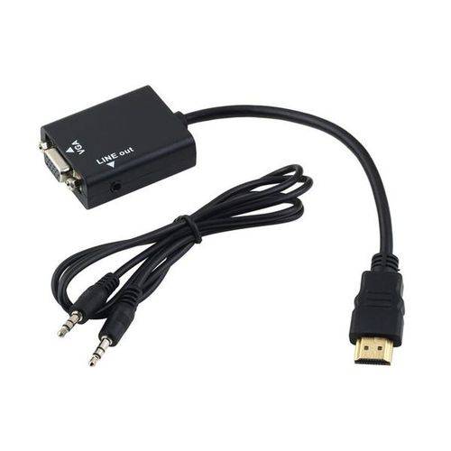 Cabo Conversor HDMI X VGA Femea com Audio 24 Centimetros