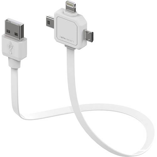 Cabo 3 em 1 para Recarga e Sincronização Apple Lightning Micro USB Mini USB 80cm - ELG