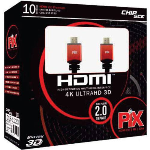 Cabo Hdmi 2.0 19 Pinos 4K Ultra HD 3D 10 Metros - Chipsce