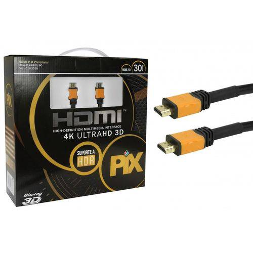 Cabo HDMI 2.0 4K UltraHD 19 Pinos 30 Metros - ChipSCE - 018-3020