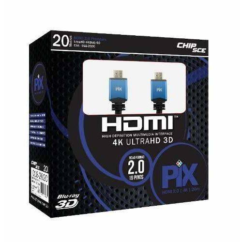 Cabo Hdmi 20 Metros 2.0 4k Ultra HD 3d 19 Pinos