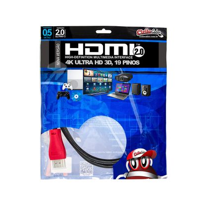 Cabo HDMI 2.0 Premium Ultra HD 4K@50/60 3D, Cirilo Cabos - 50 Centímetros