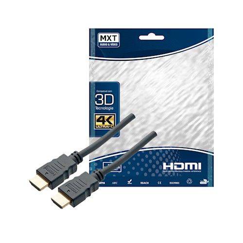 Cabo Hdmi 1.4v High Speed Mxt 30awg Gold 1,80m Economic