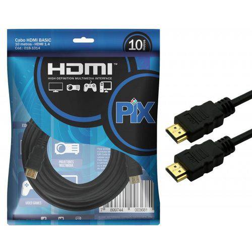 Cabo HDMI 10 Metros 1.4 UltraHD 4K 15 Pinos PIX Chip Sce - 018-1014