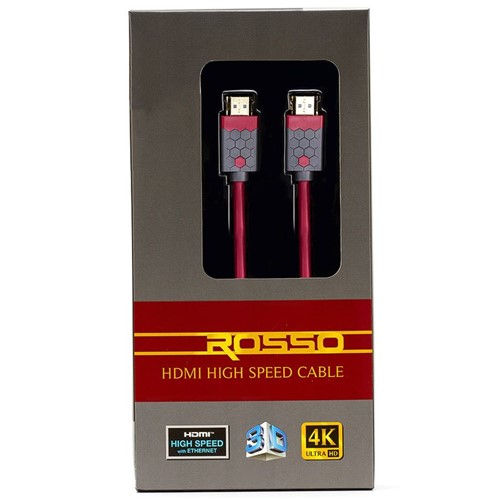 Cabo HDMI High Speed, 3D, 4K, 18Gbps, ROSSO - DISCABOS 1,5 METRO