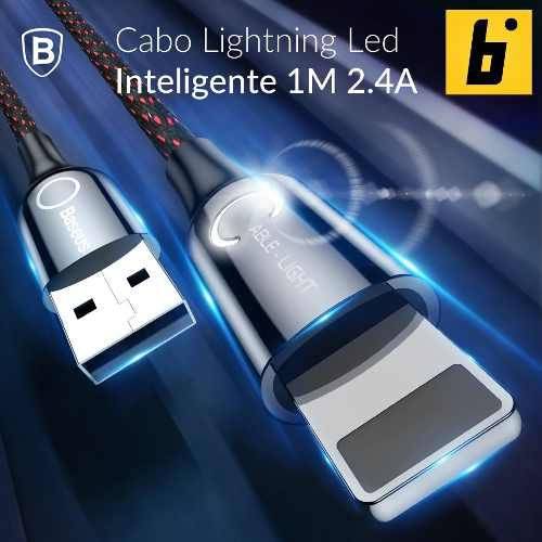 Cabo Lightning com Luz Integrada 2.4a 1 Metro