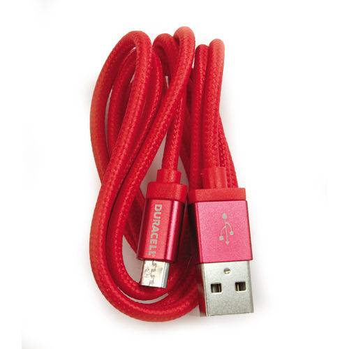 Cabo Micro USB 90 Cm Vermelho - Duracell