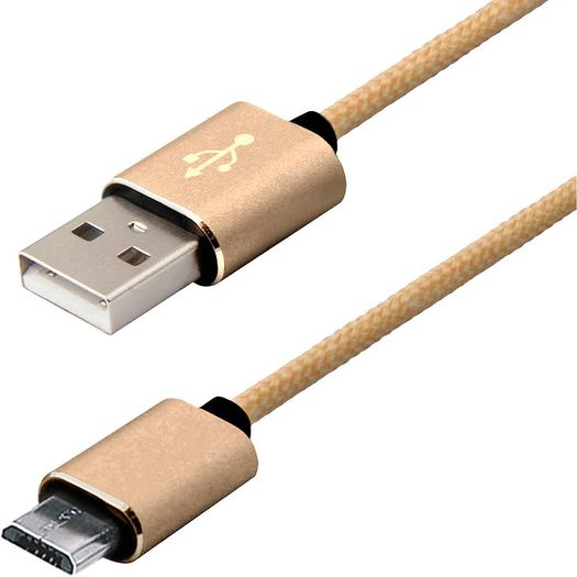 Cabo Micro Usb Premium Cable Dourado 2m - Easy Mobile