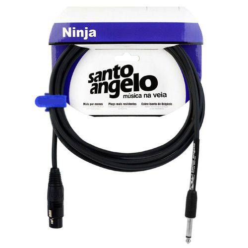 Cabo Microfone Santo Angelo 08742 Ninja Hg 25ft 7,62m Embo.p10 Xlr Preto