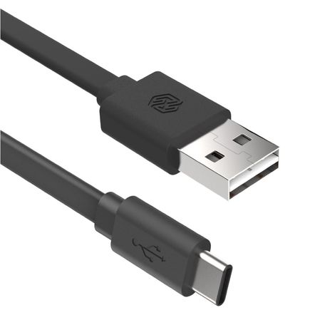 Cabo Nillkin Energia e Dados Flat USB 3.0 / Type C - 1.2m 5V 2A-Preta