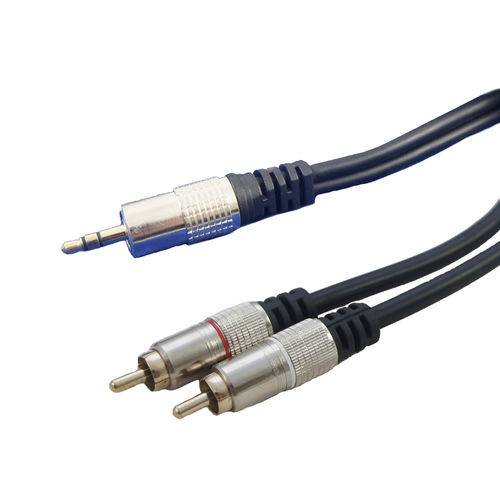 Cabo P2 Stereo + 2 Rca 5 Mts