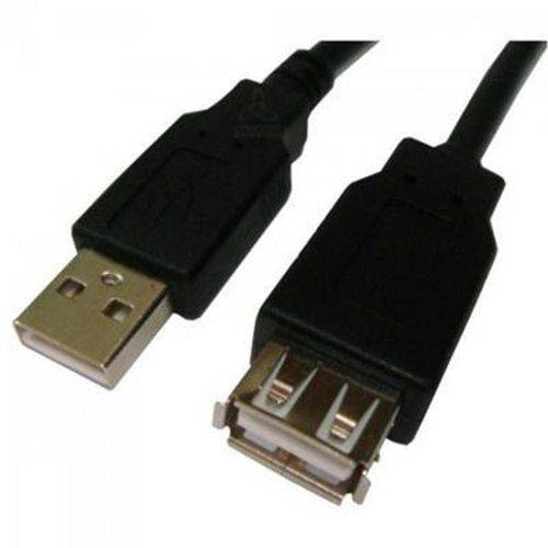 Cabo USB 2.0 a Macho a Fêmea Preto Plus Cable Storm