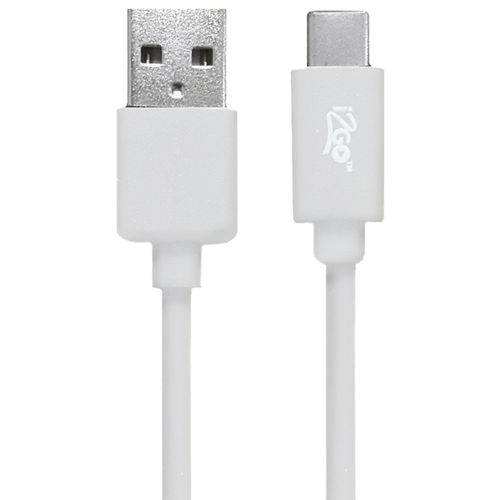 Cabo USB-c para USB 1,2m Emborrachado Branco I2go