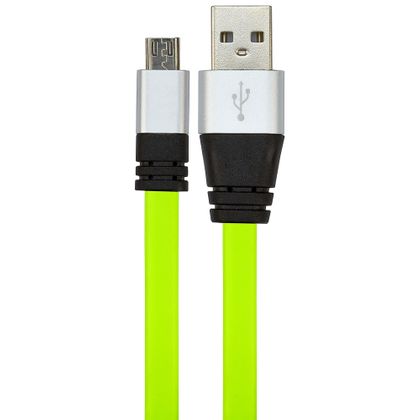 Cabo USB de Silicone Carregador e Dados Celular Micro USB Verde