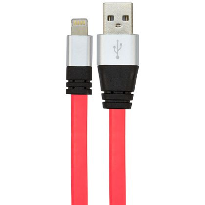 Cabo USB de Silicone Carregador e Dados para IPhone 5 e 6 Rosa