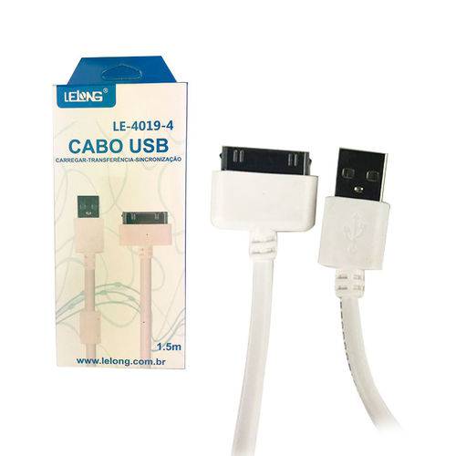 Cabo Usb Iphone 4 Reforçado 1.5m com Filtro Le-4019-4