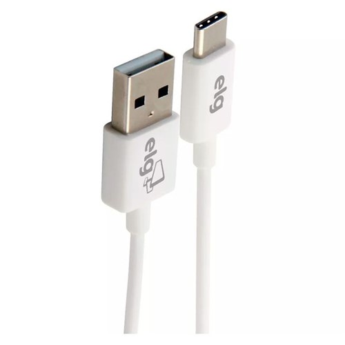 Cabo USB Tipo-c 1M ELG Branco