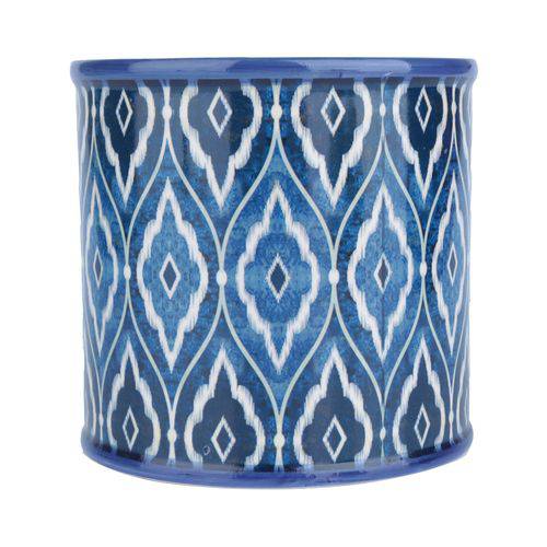 Cachepot Ceramica Rounded Marrocan Blue Azul Gde