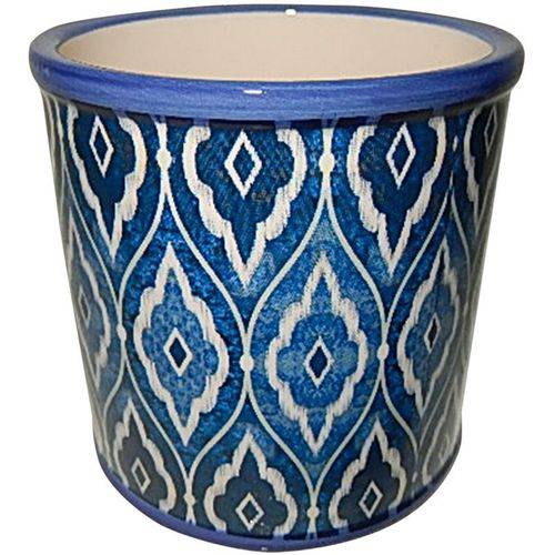 Cachepot de Cerâmica Azul Marroquino Grande Urban