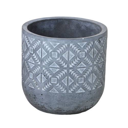 Cachepot de Ceramica Cinza 17cm Espressione