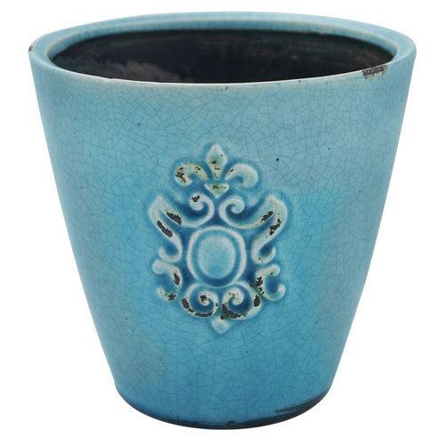 Cachepot de Cerâmica Mandala Azul II