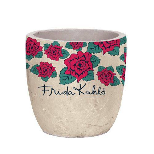 Cachepot Decorativo de Cerâmica Beautiful Flowers Colorido Frida Kahlo - H40532