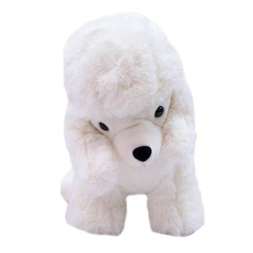Cachorro Poodle Branco 21cm - Pelúcia