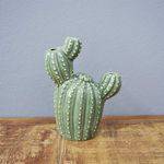 Cactus Berrel Decorativo em Cerâmica - 16x13 Cm - Cor Verde - 41181