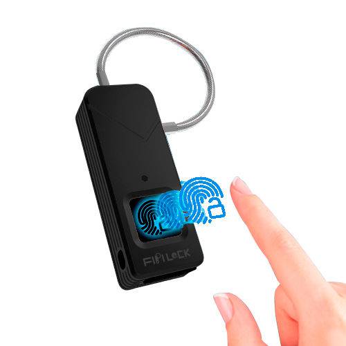 Cadeado Digital Biométrico GlobalTools GT002 Carga USB
