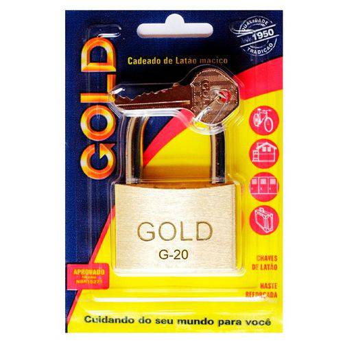 Cadeado Gold G-20mm Latão SM