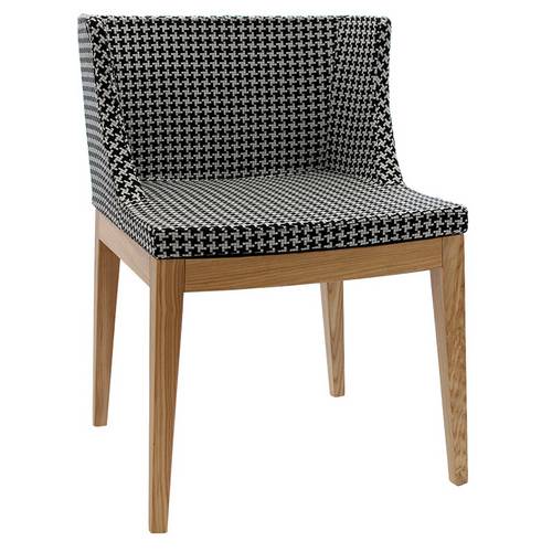 Cadeira 1135 Madeira Clara/Tecido Xadrez Ór Design