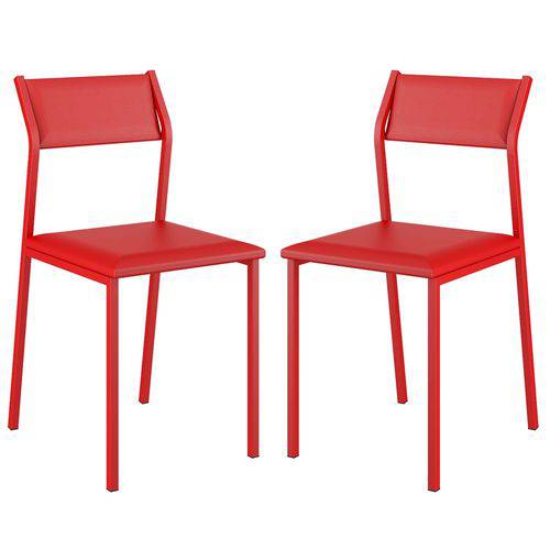 Cadeira 1709 Color Uv 02 Unidades Vermelha Carraro