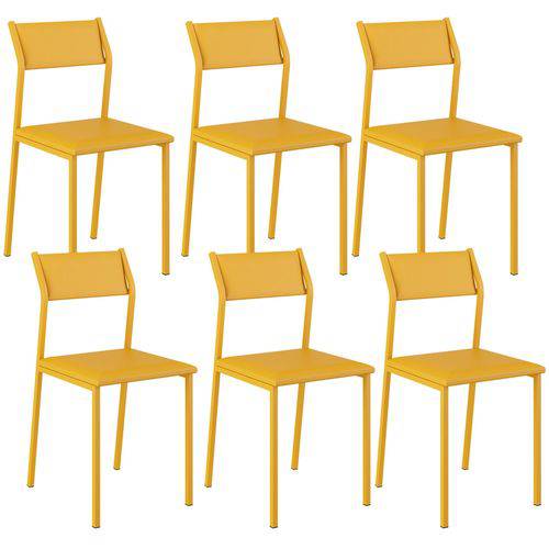 Cadeira 1709 Color Uv 06 Unidades Amarelo Ouro Carraro