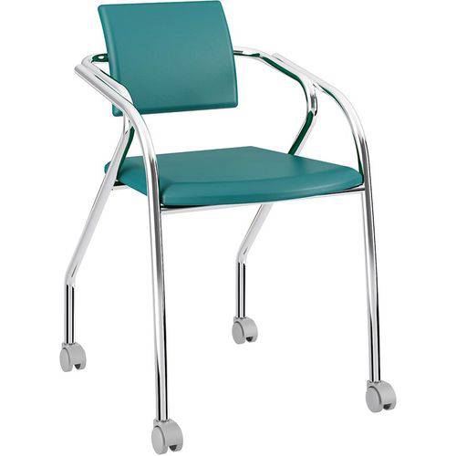 Cadeira 1713 Napa/cromado - Móveis Carraro Turquesa