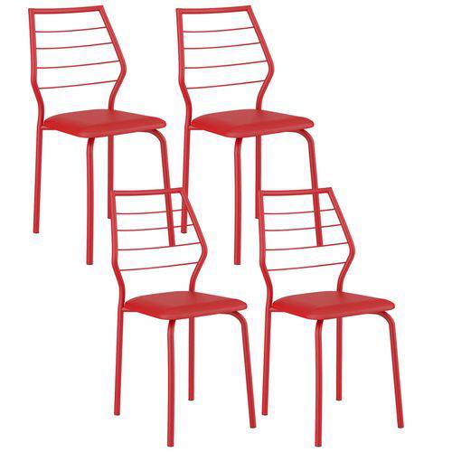 Cadeira 1716 04 Unidades Vermelha Carraro