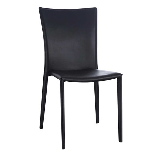 Cadeira Alba Preta Aço e Couro OR Design 4401