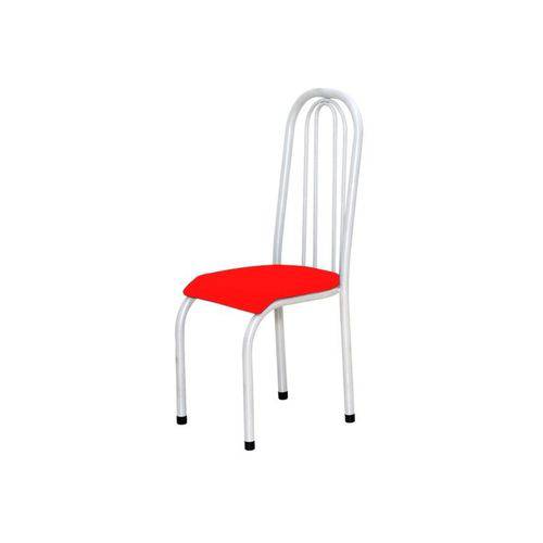 Cadeira Alta 0.123 Anatômica Branco/vermelho - Marcheli