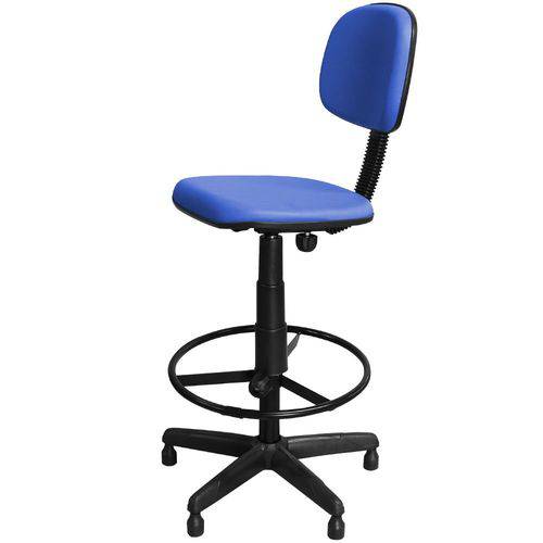 Cadeira Alta Caixa Azul Fixa Giratória com Regulagem e Apoio Pés - Pethiflex