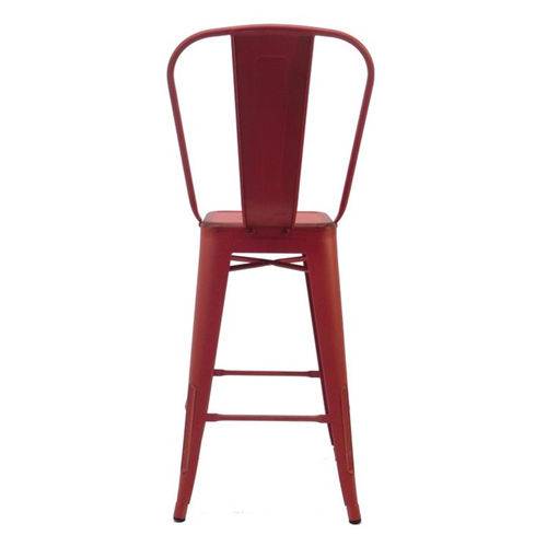 Cadeira Alta Iron Antique Vermelho Entrega Byartdesign
