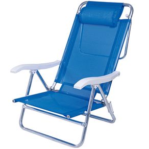 Cadeira Alumínio Sol de Verão Azul C/Almofada 2490 Mor