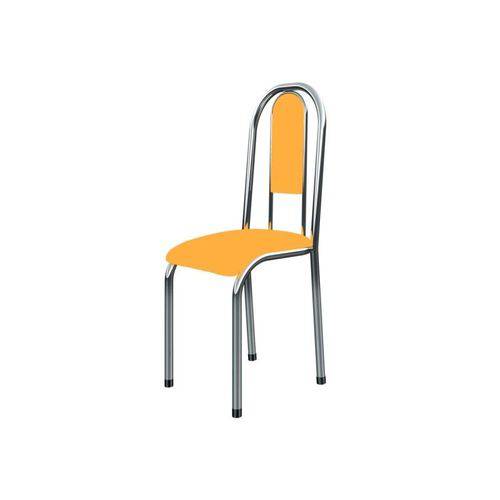 Cadeira Anatômica 0.122 Estofada Cromado/laranja - Marcheli