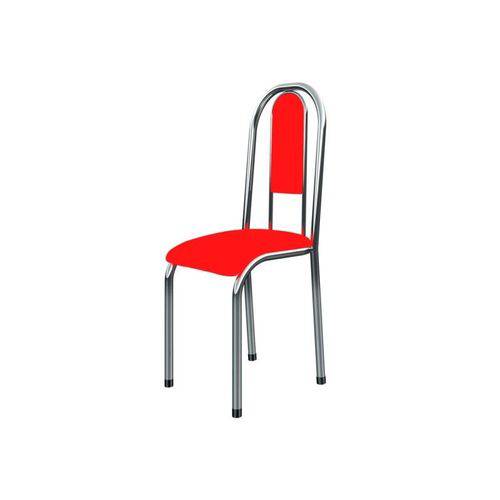 Cadeira Anatômica 0.122 Estofada Cromado/vermelho - Marcheli