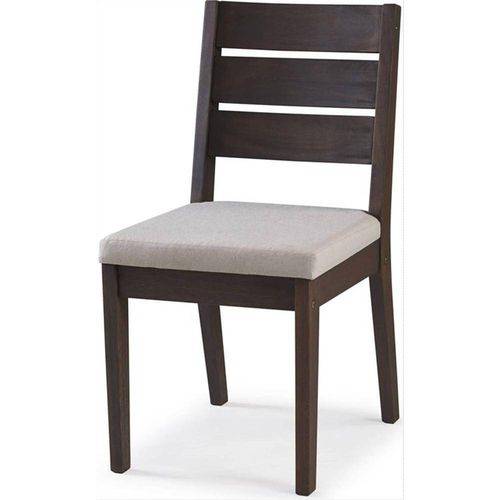 Cadeira Assento Estofado Fortaleza Stain Nogueira - 35427